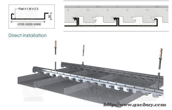 D-type Wind-resistant Strip Aluminum Ceiling